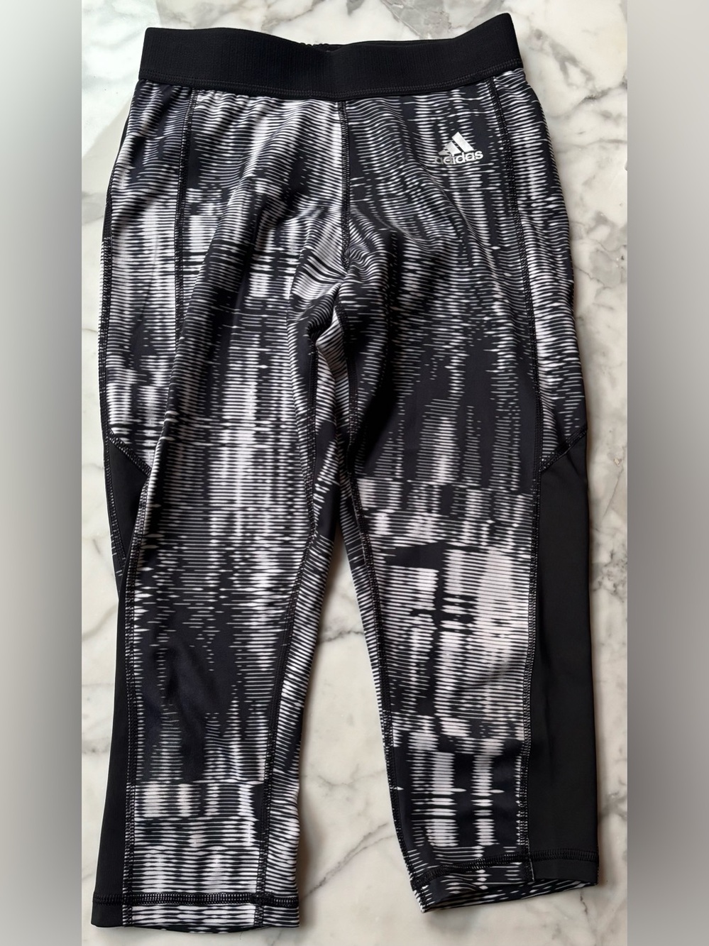adidas Black & White Graphic Kids Leggings